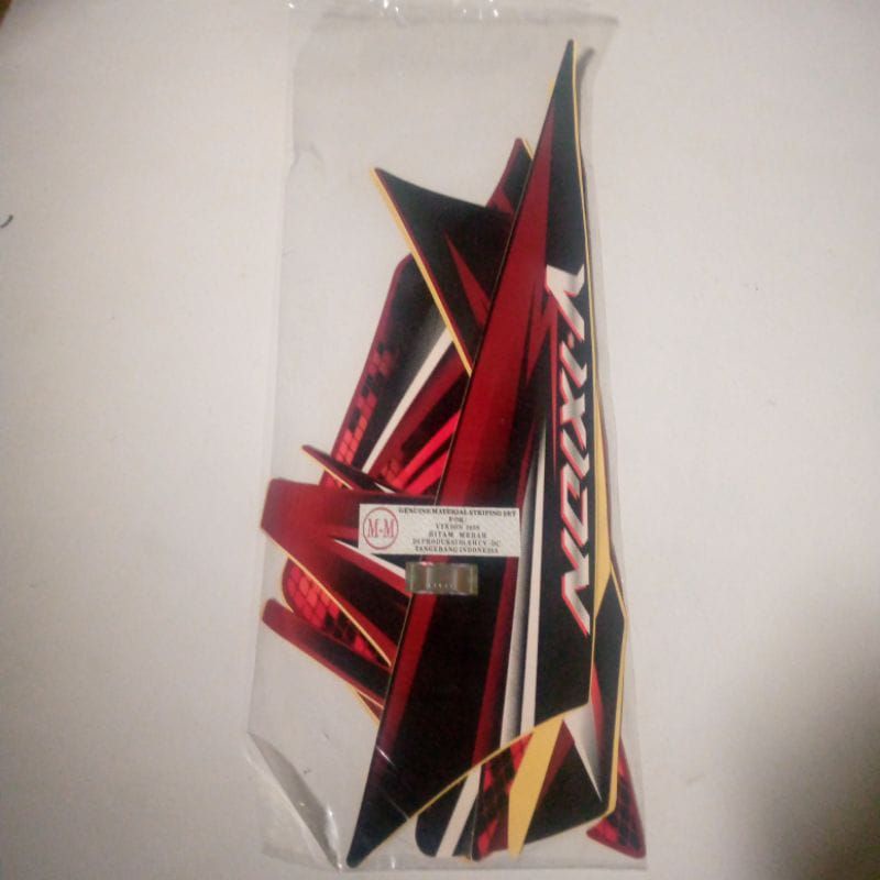 POLET STRIPING VIXION 2009 HITAM MERAH