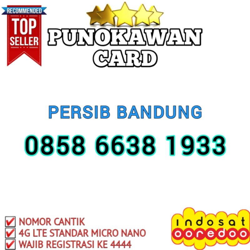 Nomor cantik Indosat 1933 IM3 0858 6638 1933
