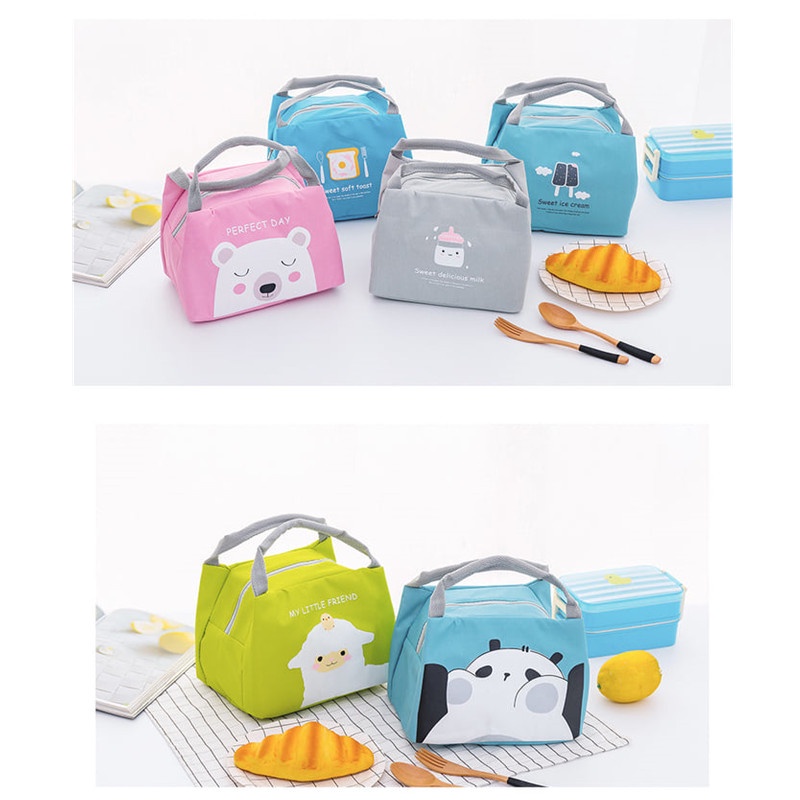 T&amp;Y Tas Bekal Karakter Lunch Bag Cooler Makanan Anak Tas Lunch Box Karakter Anti Air Murah Import