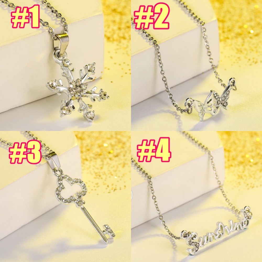 MORYMOSHI K02 Kalung Wanita  Liontin Stainless Trendy Fashion Wanita Korea Aksesoris Murah