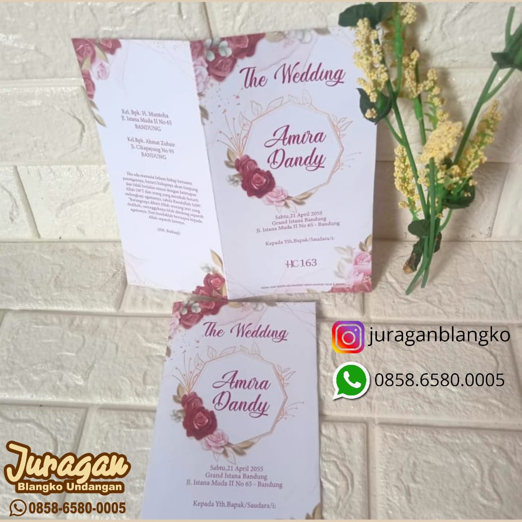 BLANGKO UNDANGAN PERNIKAHAN MURAH HC 163 WAMENA