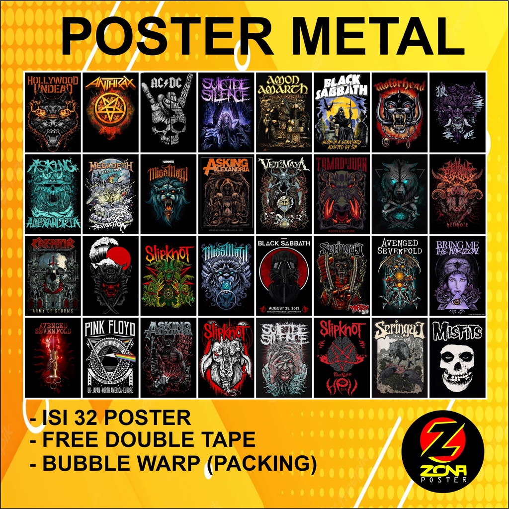 Poster Dinding Aesthetic | Poster Band Series | Poster Aesthetic | Poster Murah | Poster Retro Band 