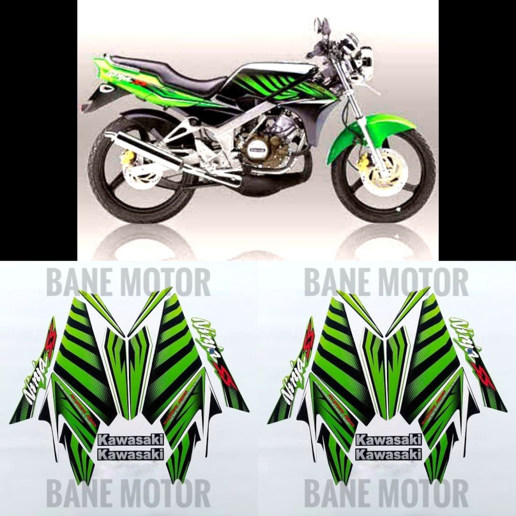 stiker body motor Ninja SS 2015 hijau - striping motor Ninja SS hijau