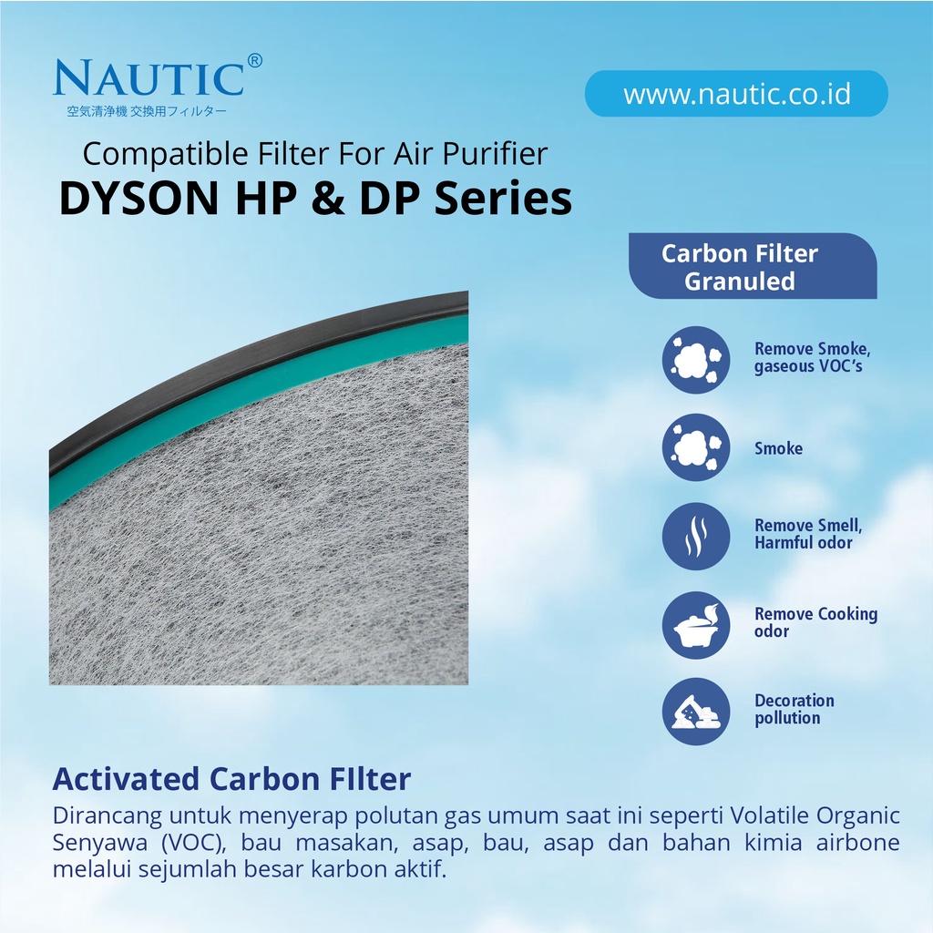 NAUTIC - HEPA Filter Dyson DP01 / DP02 / DP03 / HP00 / HP01 / HP02 / HP03