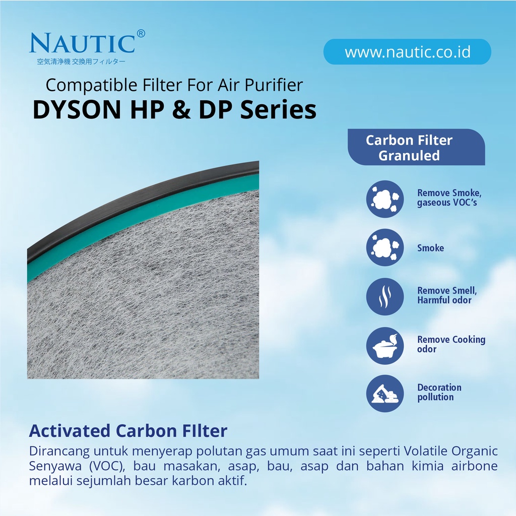 NAUTIC - HEPA Filter Dyson DP01 / DP02 / DP03 / HP00 / HP01 / HP02 / HP03