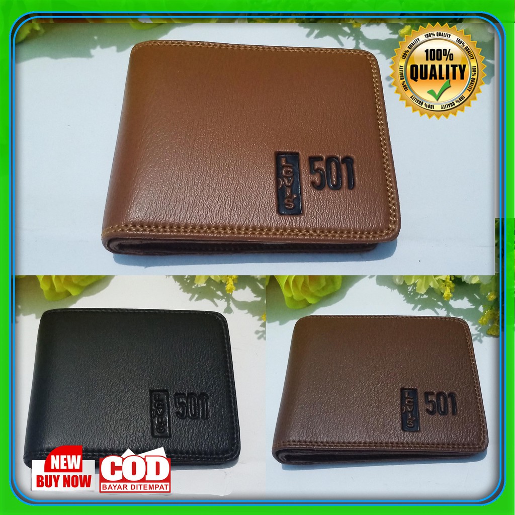 Dompet Pria Lipat Kulit Sintetis fashion cowok premium 501 Levis bayar di tempat