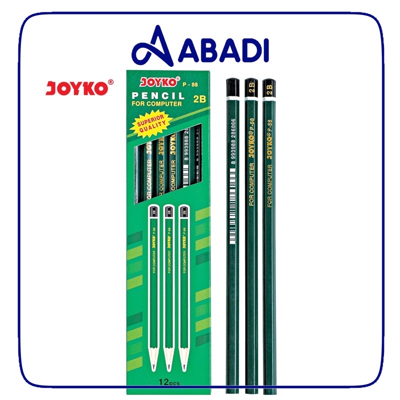 PENSIL 2B JOYKO HIJAU P88 (ISI 12 PCS)