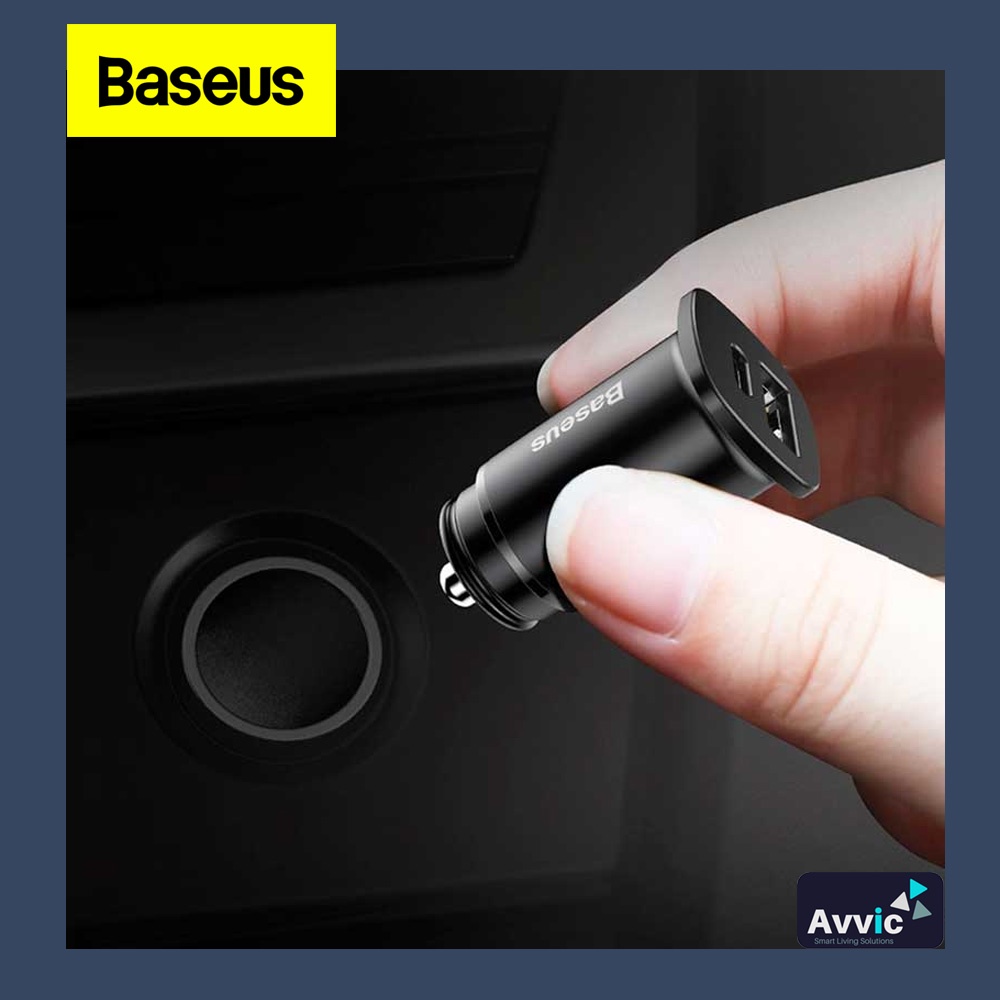 Baseus PPS Car Charger Mobil Dual Port 30W USB Quick Charge 4.0 Type C PD 3.0 New Series BS-C15C