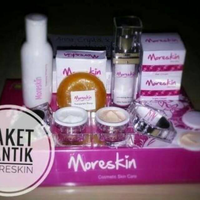 Moreskin set kosmetik pemutih wajah PT NASA AGEN BOGOR