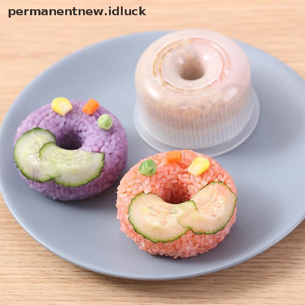 Cetakan Pembuat Bola Nasi Donat Sushi DIY Bentuk Bulat Model Tekan Anti Lengket