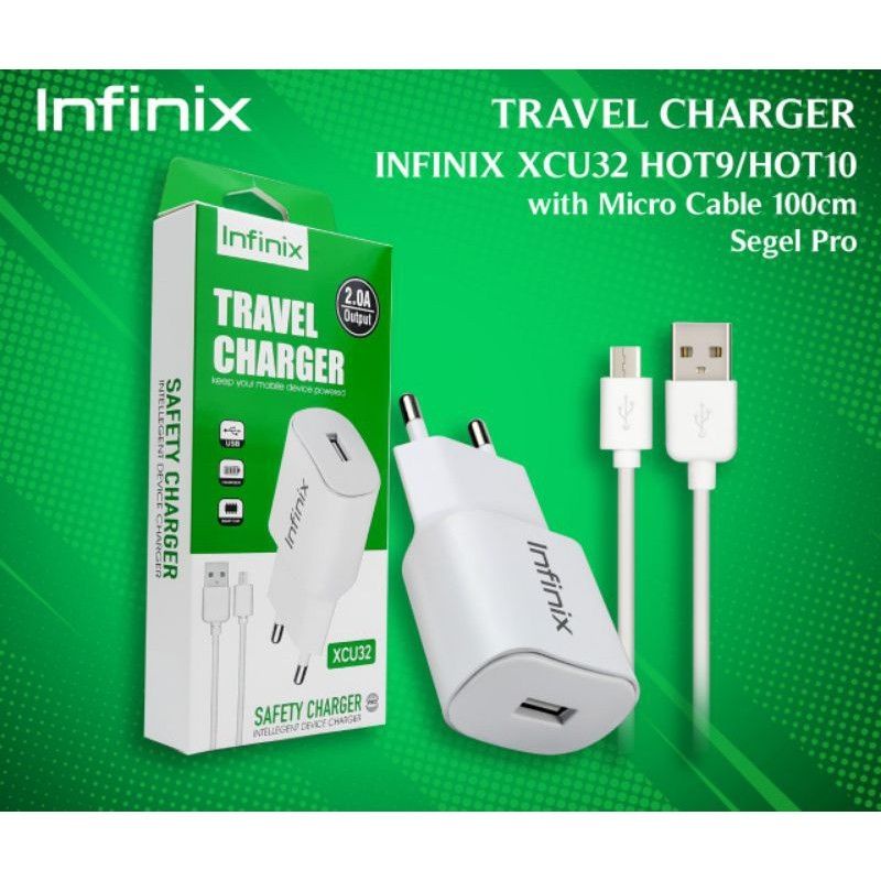 Travel Charger Infinix Hot 9 Casan Infinix XCU32 Micro Usb Charger Infinix Hot 10 1usb Micro [SS]