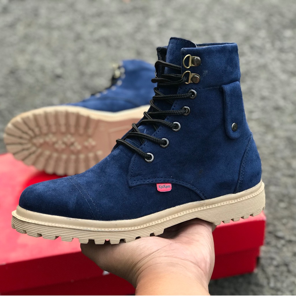 SEPATU BOOTS CEWEK KICKERS GAYA HARIAN FASHION BAHAN SUEDE WANITA