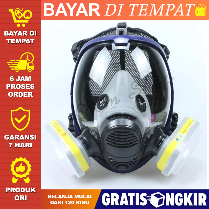 Masker Full Face Masker Gas Acid Full Face 6002 Cn Filter