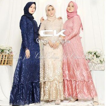 gaun muslimah / gaun mewah / gaun undangan/