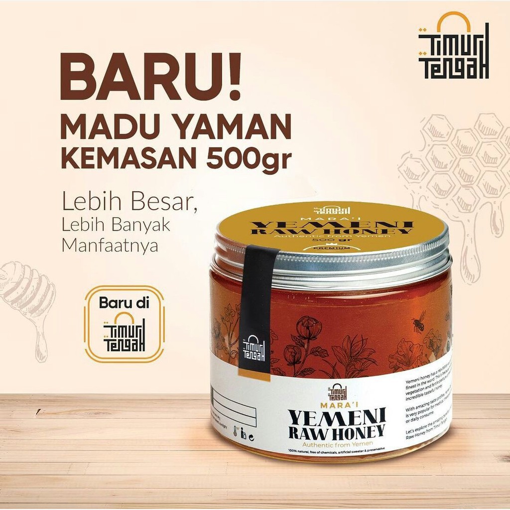 

Madu Murni Yaman Marai 500 gr Premium Timur Tengah Raw Honey Yemeni Pure Original High Quality