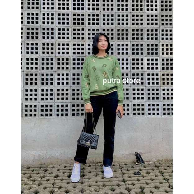 Jasmine sweater rajut tebal premium