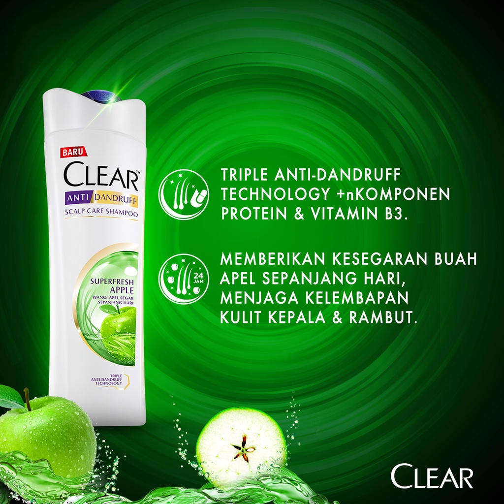 CLEAR SHAMPOO SUPER FRESH APPLE 70 ML