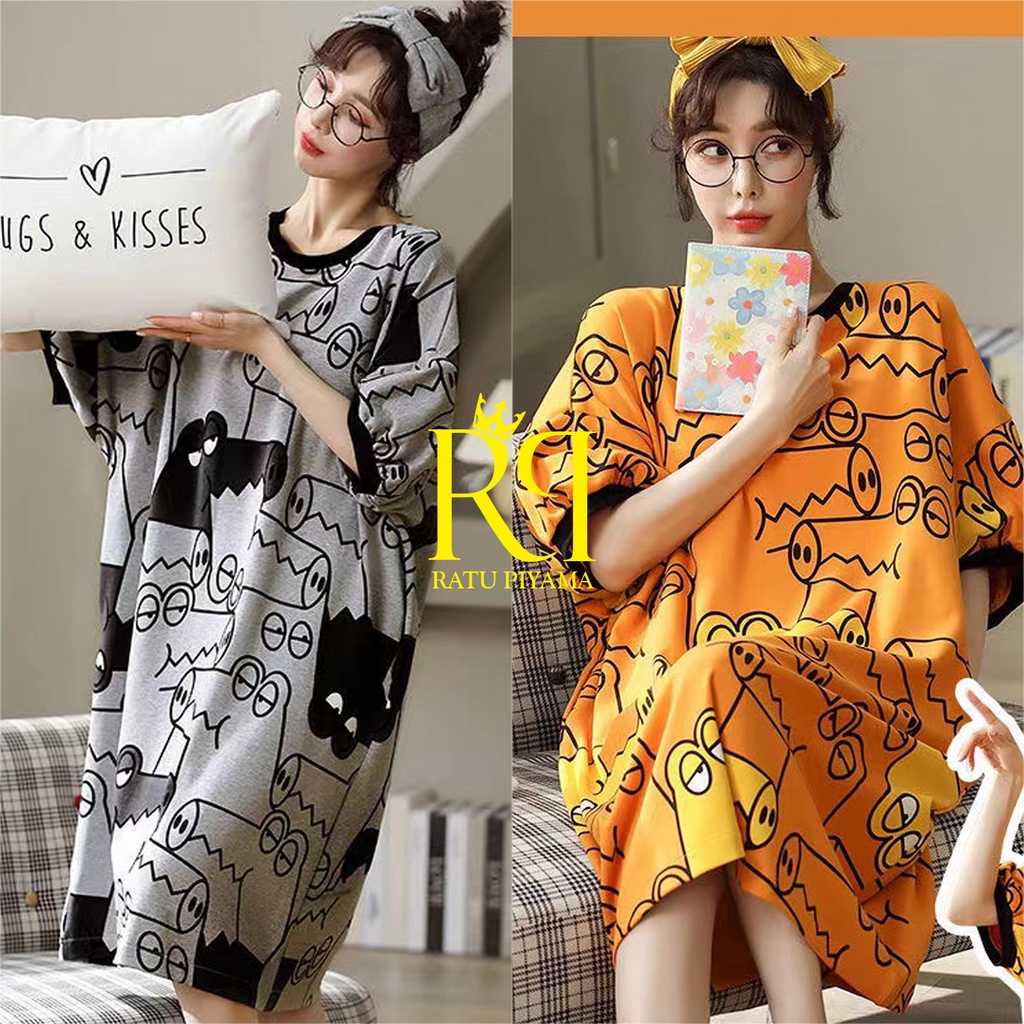 Daster Wanita Import ALL SIZE daster lucu cewek remaja impor premium / Daster Wanita Motif Karakter 
