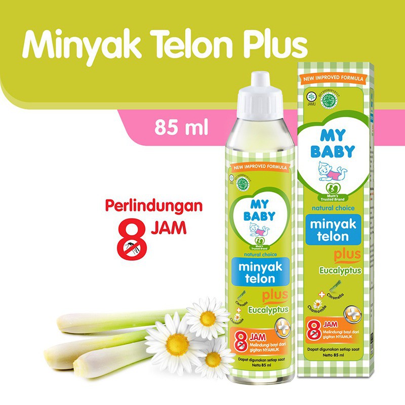 My Baby Minyak Telon Plus 57 ml / 90 ml / 150 ml - Minyak Telon Bayi Anti Nyamuk 8 Jam