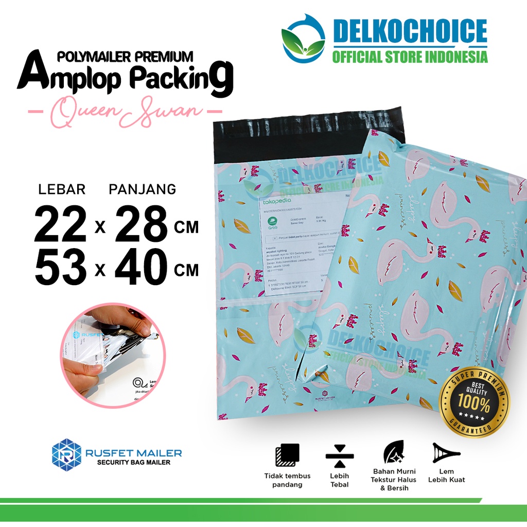 

Polymailer Queen Swan Amplop Plastik Packing OlShop Polimailer PREMIUM SATUAN