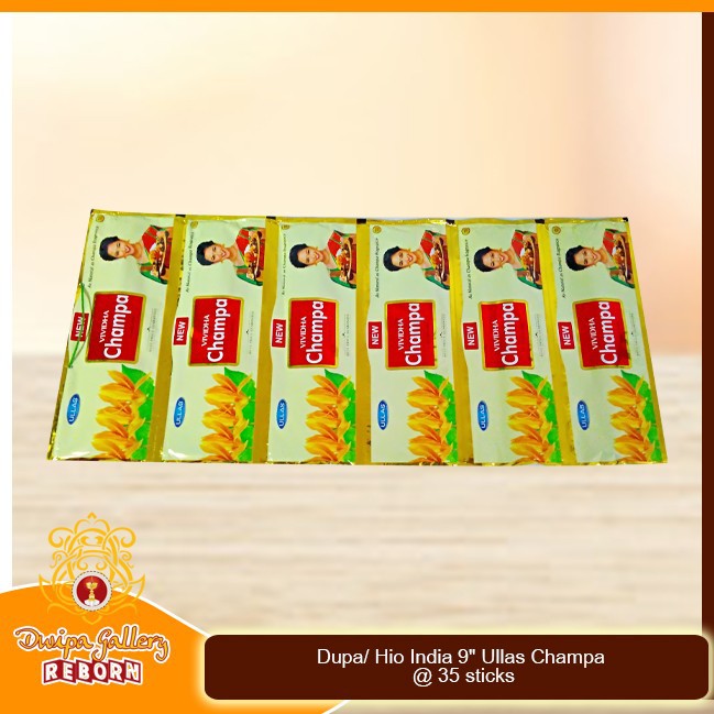 Dupa/ Hio India 9&quot; Ullas Champa @ 35 sticks (1 Renceng 6pcs)