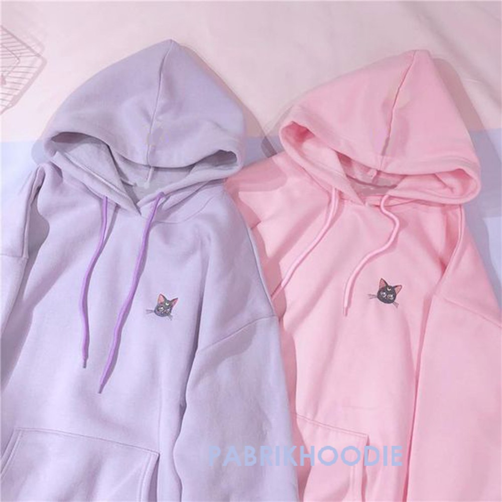 PABRIKHOODIE - HOODIE JUMPER CAT M -XXL (BORDIR) {PRIA &amp; WANITA)