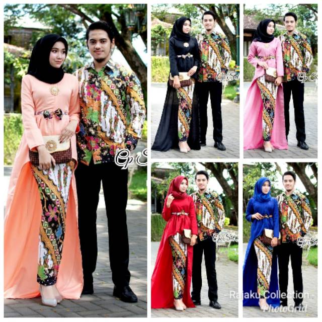 BAJU BATIK COUPLE SARIMBIT LONGCARDI MEWAH PESTA