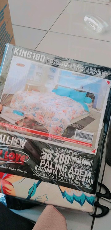 Sprei My Love King 180 Cm X 200 Cm Corak Gardena