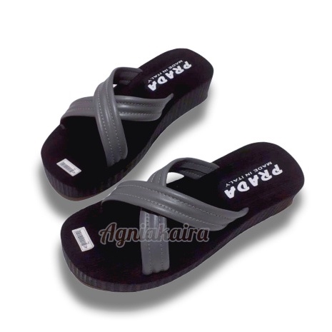 Sandal Wedges Wanita Dewasa Motif Selop Silang Profil Terbaru Kren