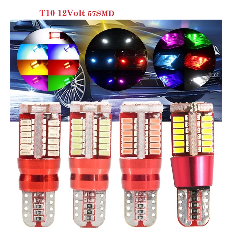 Lampu T10 LED 57 Mata CANBUS EXTRA Bright Senja Mundur Mobil Motor SUPER TERANG