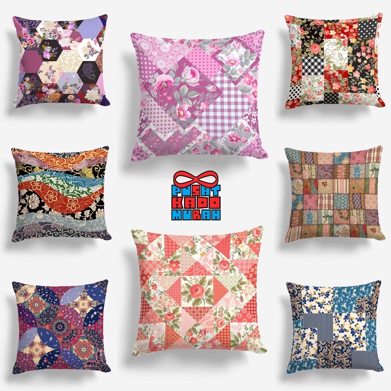 Bantal Sofa Patchwork Bohemian 40x40 cm - Pusat Kado Murah