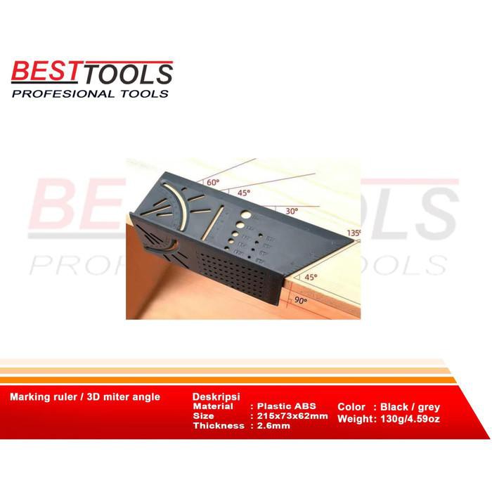 

Marking Ruler / 3D Miter Angle / Penggaris Segitiga / Speed Square