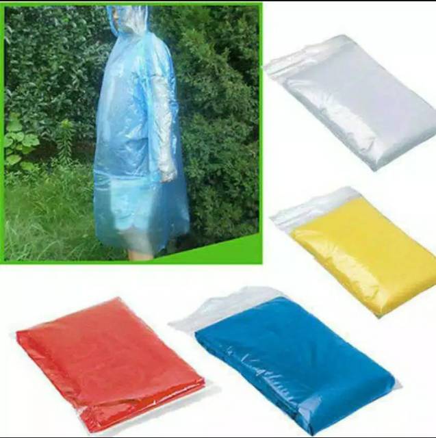 TAKASHI JHJ 47 - Jas Hujan Plastik Sekali Pakai Disposable Emergency Raincoat Murah