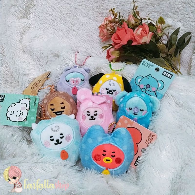 [Ready stock] BT21 japan pajamas doll baby keychain