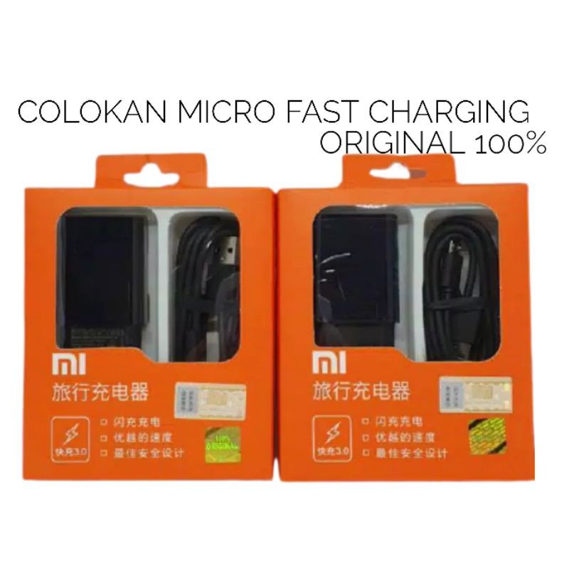 Charger Casan Xiaomi Redmi Colokan Micro Usb Fast Charging Original