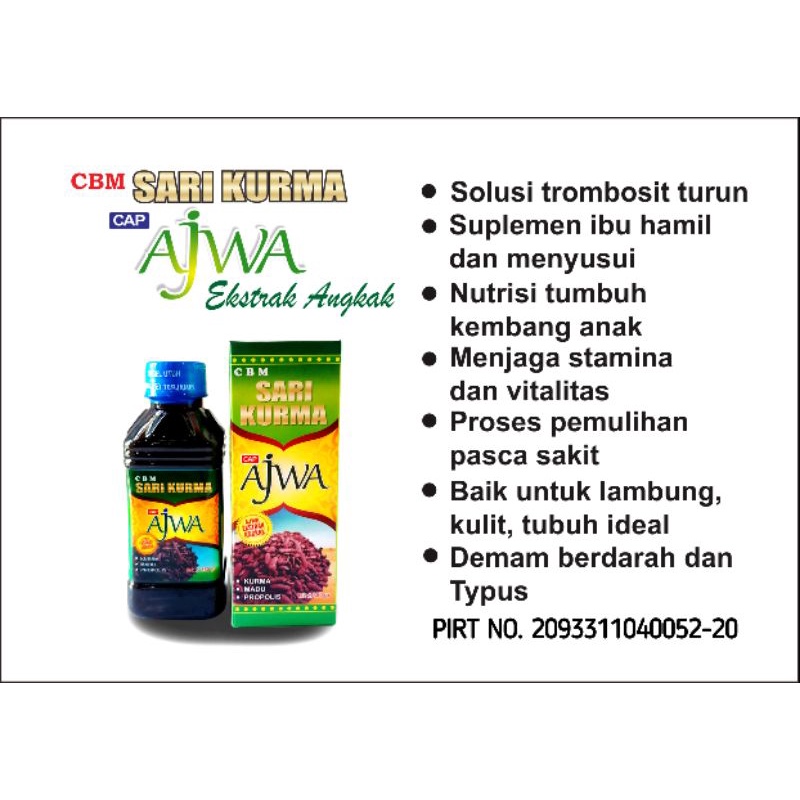 CBM Sari Kurma Ajwa ekstrak Angkak