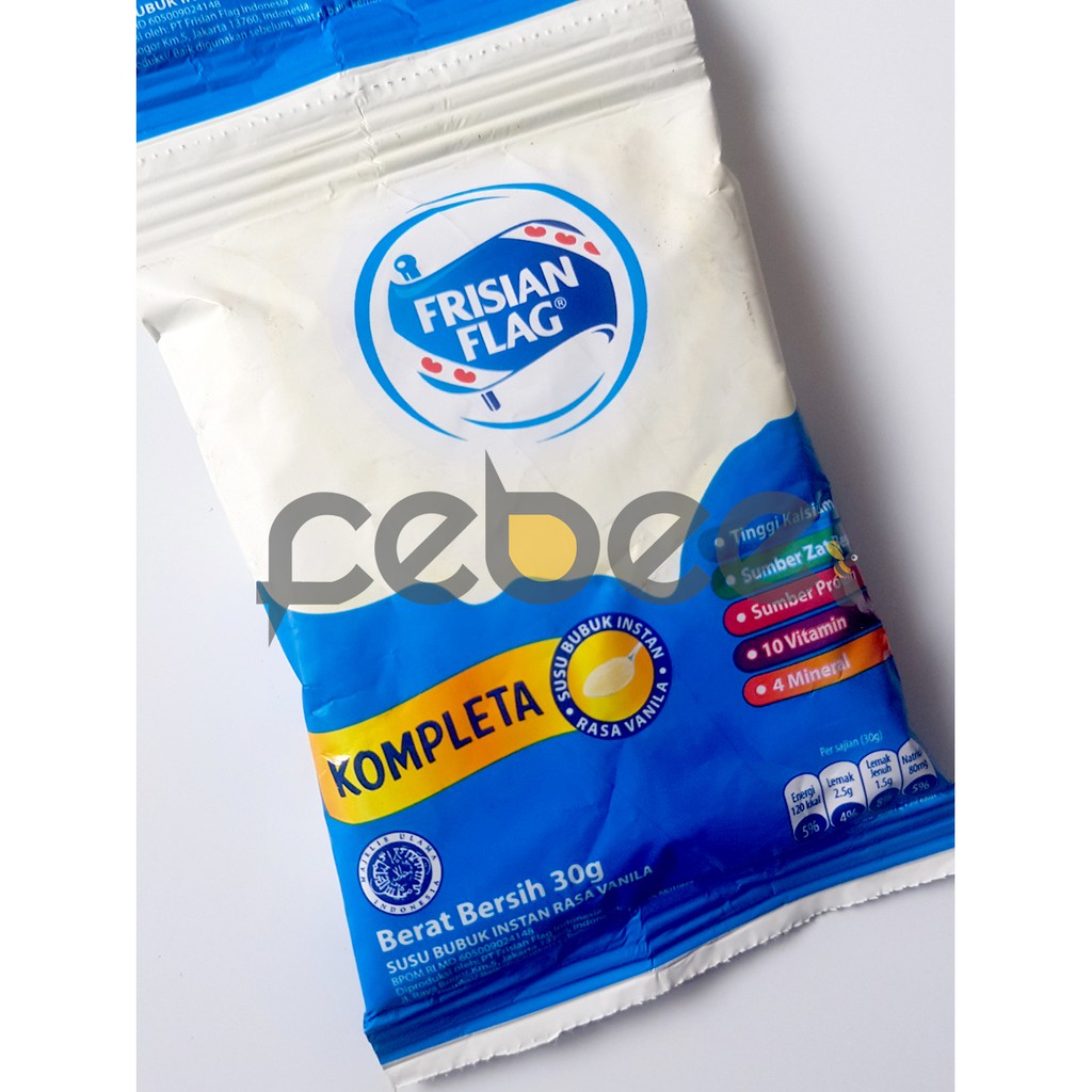 

Susu Bubuk Instan Vanilla / Cokelat Frisian Flag Bendera Sachet 30g