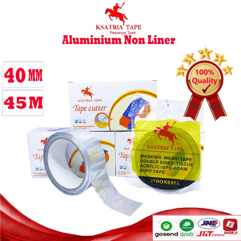 

Lakban Aluminium Non Liner Dunia Packing LAKBAN ALUMINIUM FOIL TAPE TAHAN PANAS 40mm X 45meter [TERLARIS]