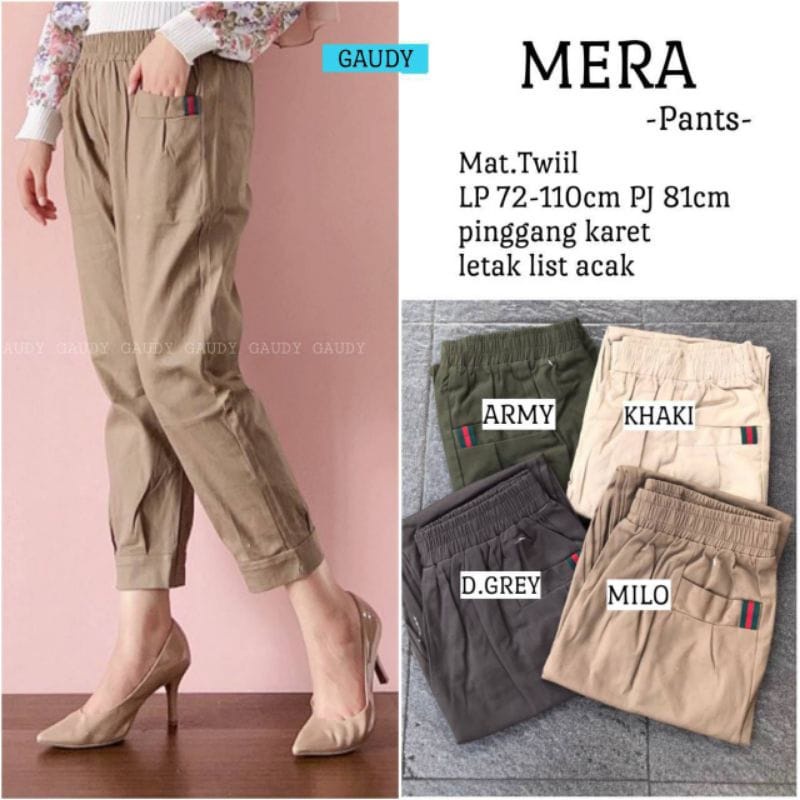 BAGGY KOREA MERA / CELANA PANJANG WANITA KATUN TWILL PREMIUM / CELANA PANJANG BAGGY PANTS IMPORT PRE
