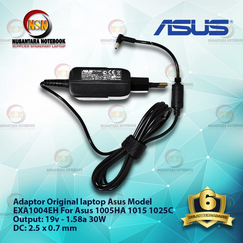 Adaptor Original Asus 19v - 1.58a 30W For Asus 1005HA 1015 1025C