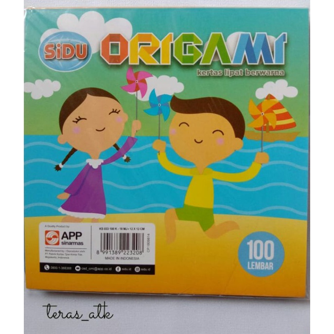 

Kertas Origami/Kertas Lipat Berwarna SIDU Sinar Dunia 12 x 12 cm isi 100 lembar