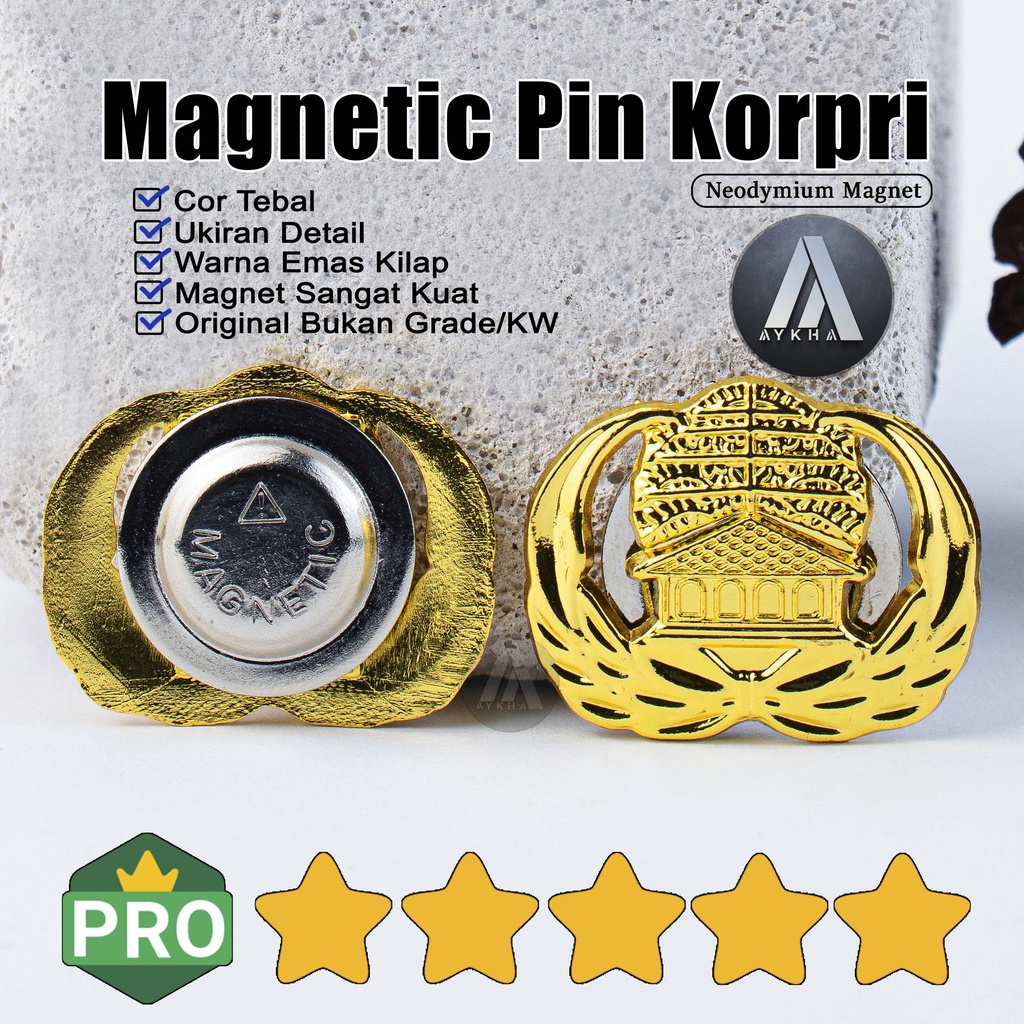 PIN KORPRI PENITI EMAS PNS ASN Abdi Negara COR TEBAL Premium ORIGINAL 3CM Besar