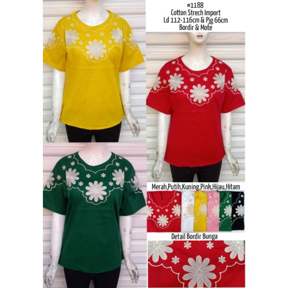 Blus atasan wanita katun import khusus merah imlek