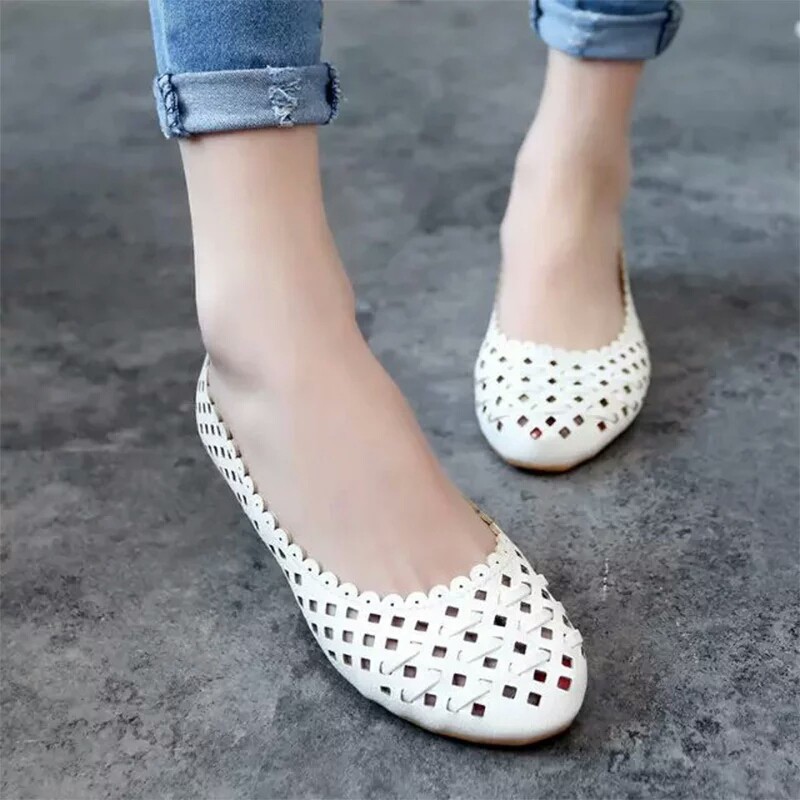 Sepatudari Karin Flatshoes wanita sepatu balet lubang udara nyaman dipakai KR-FS0026