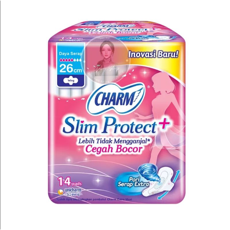 CHARM ULTRA SLIM PROTECT WING 26 CM ISI 14 TIPIS 0,1 CM