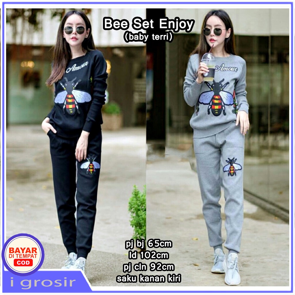 SETELAN BAJU OLAHRAGA WANITA KEKINIAN STELAN BAJU OLAHRAGA WANITA L - XL STELAN TRAINING