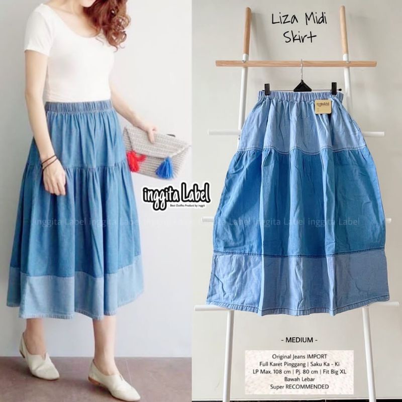 Liza MIDI Skirt Inggita Label