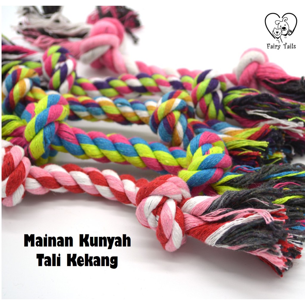 Mainan Kunyah Interaktif untuk Anjing Tali Kepang Gigit Gigitan | Intearctive Dog Chew Toy (Rope)