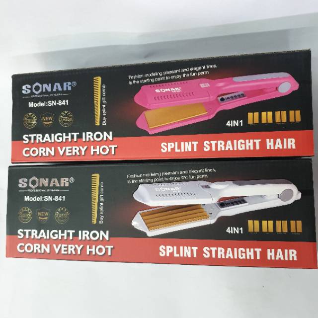 Catokan sonar catok rambut sn-841 alat rebonding  rambut ,catok rambut 3 in1 catok zigzag yang bagus