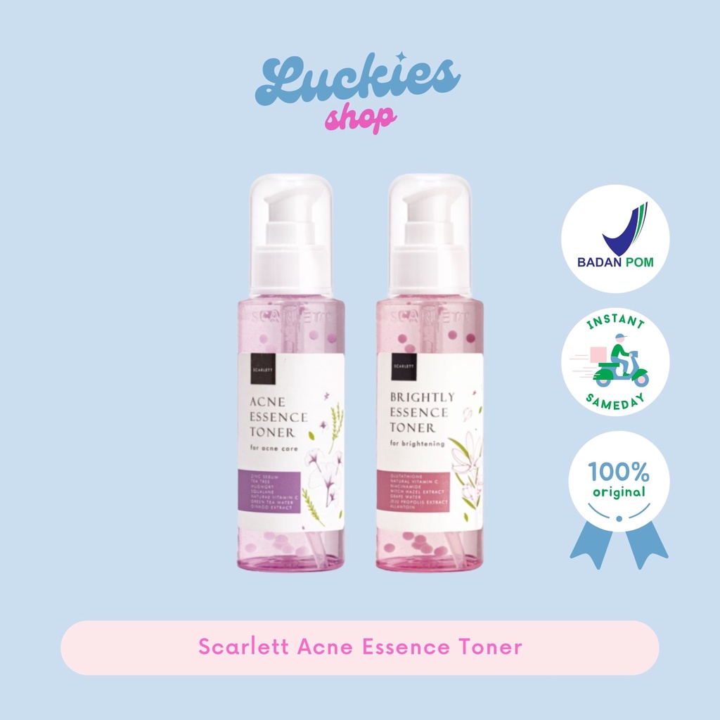 Scarlett Whitening Brightly Acne Essence Toner Scarlet Toner Wajah